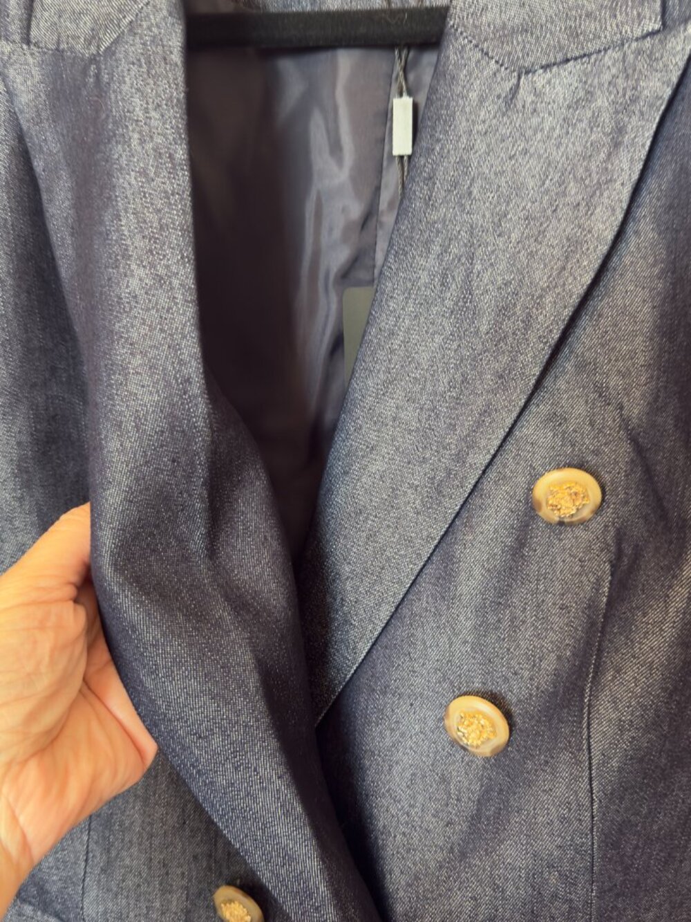 Express Double Breasted Boyfriend Blazer Gold Buttons Size Small NWT - Picture 7 of 7